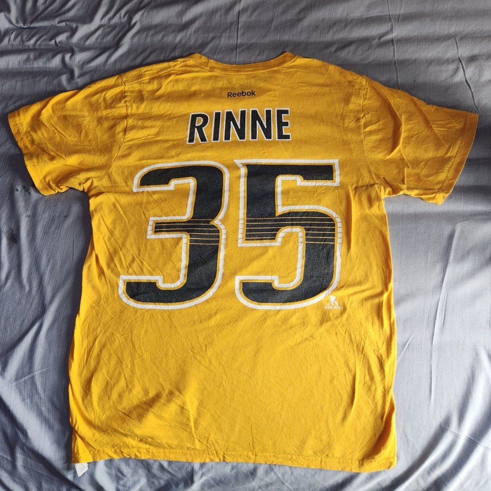Pekka Rinne Nashville Predators Reebok NHL T-Shirt #35 Jersey Men's Sz